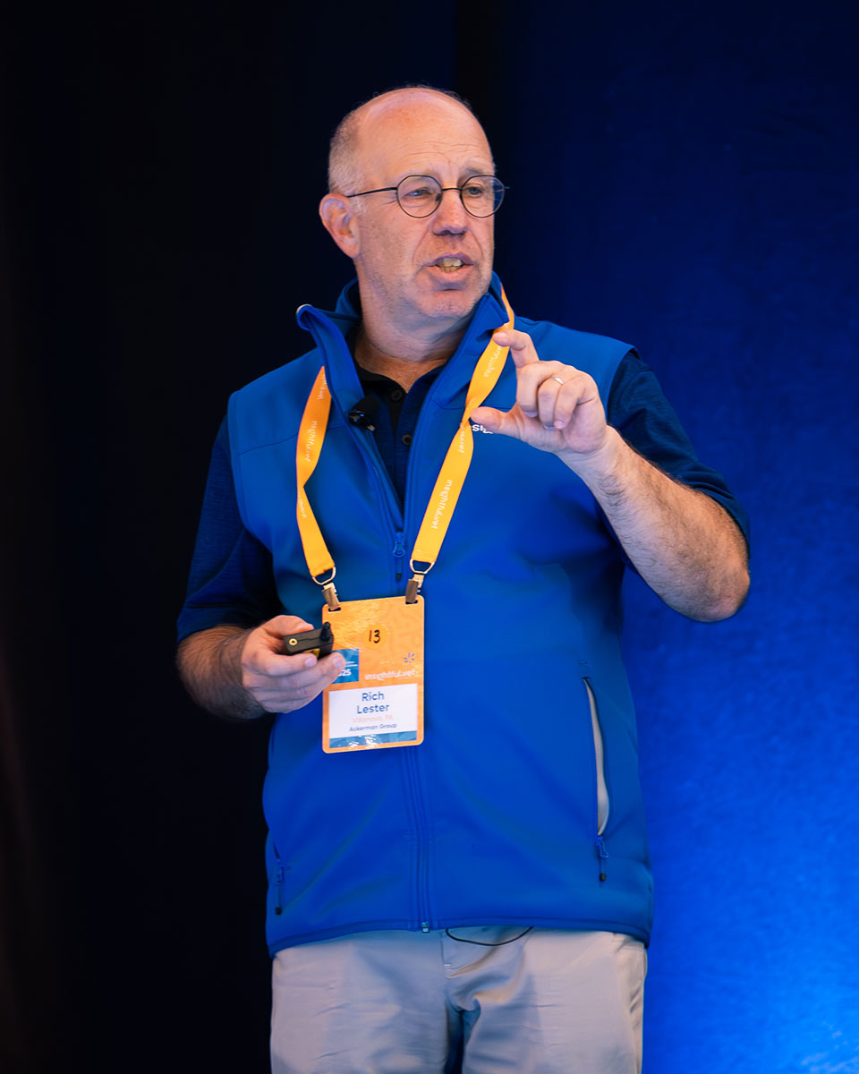 Rich Lester, CEO of Ackerman Group, presenting at insightful.vet